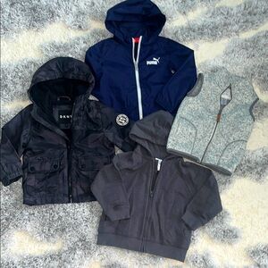 BUNDLE of 4 pcs Toddler Boy Outwear in Gray & Blue Colors